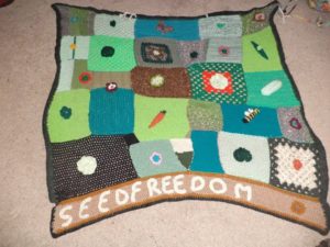 Patchwork of environmental knitted designs
